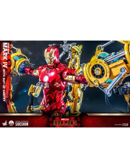 es::Iron Man 2 Figura 1/4 Iron Man Mark IV with Suit-Up Gantry Hot Toys 49 cm