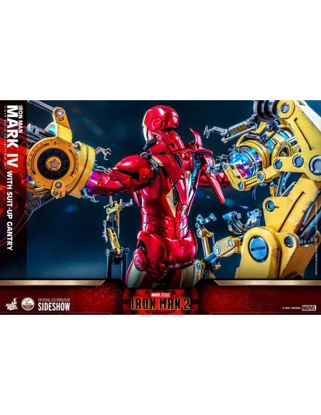 es::Iron Man 2 Figura 1/4 Iron Man Mark IV with Suit-Up Gantry Hot Toys 49 cm