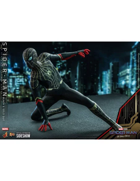 es::Spider-Man: No way home Figura 1/6 Spider-Man Black & Gold Suit Hot Toys
