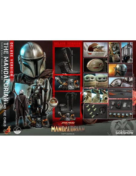 es::Star Wars The Mandalorian Pack de 2 Figuras 1/4 The Mandalorian & The Child Deluxe Hot Toys 46 cm
