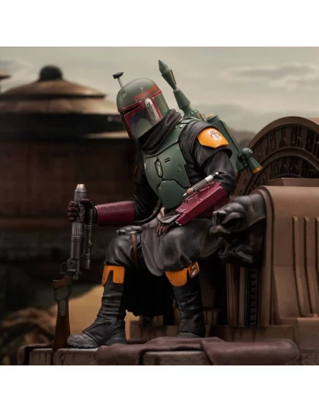 es::Star Wars The Mandalorian Estatua Premier Collection 1/7 Boba Fett on Throne 24 cm