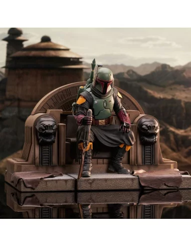 es::Star Wars The Mandalorian Estatua Premier Collection 1/7 Boba Fett on Throne 24 cm