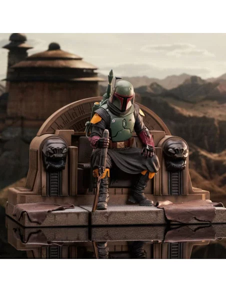 es::Star Wars The Mandalorian Estatua Premier Collection 1/7 Boba Fett on Throne 24 cm