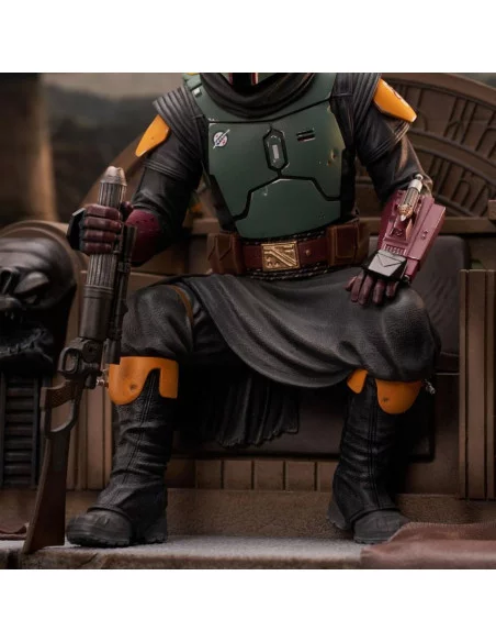 es::Star Wars The Mandalorian Estatua Premier Collection 1/7 Boba Fett on Throne 24 cm