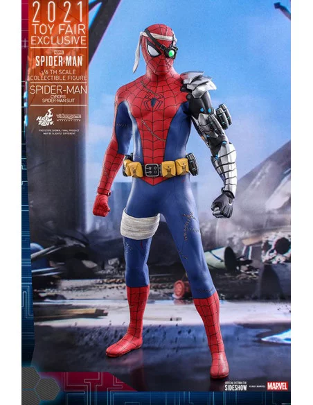 es::Spider-Man Figura Videogame Masterpiece 1/6 Cyborg Spider-Man Suit 2021 Toy Fair Exclusive 30 cm