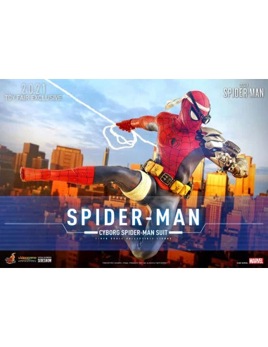 es::Spider-Man Figura Videogame Masterpiece 1/6 Cyborg Spider-Man Suit 2021 Toy Fair Exclusive 30 cm