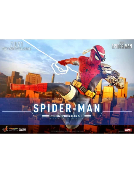 es::Spider-Man Figura Videogame Masterpiece 1/6 Cyborg Spider-Man Suit 2021 Toy Fair Exclusive 30 cm