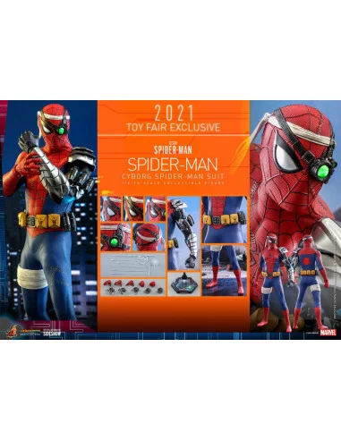 es::Spider-Man Figura Videogame Masterpiece 1/6 Cyborg Spider-Man Suit 2021 Toy Fair Exclusive 30 cm