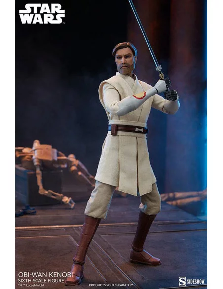 es::Star Wars The Clone Wars Figura 1/6 Obi-Wan Kenobi Sideshow 30 cm