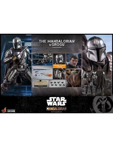 es::Star Wars The Mandalorian Pack de 2 Figuras 1/6 The Mandalorian & Grogu Hot Toys 30 cm