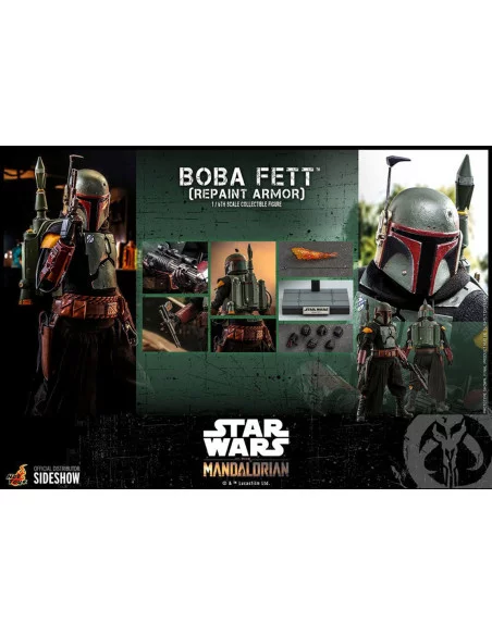 es::Star Wars The Mandalorian Figura 1/6 Boba Fett Repaint Armor Hot Toys