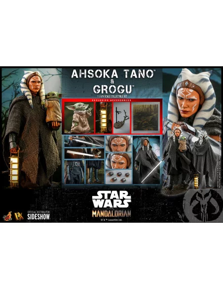 es::Star Wars The Mandalorian Figuras 1/6 Ahsoka Tano y Grogu Hot Toys 29 cm