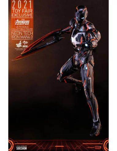 es::Vengadores: Infinity War Figura 1/6 Iron ManNeon Tech 4.0 2021 Toy Fair Hot Toys Exclusive 32 cm