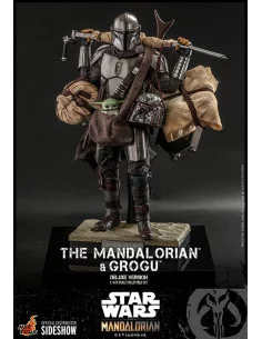 es::Star Wars The Mandalorian Figuras 1/6 The Mandalorian & Grogu Deluxe Version Hot Toys 30 cm