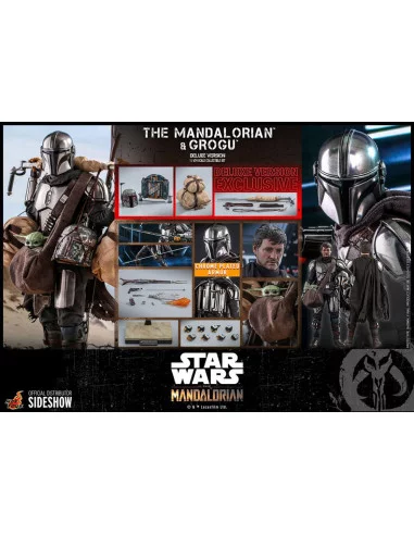 es::Star Wars The Mandalorian Figuras 1/6 The Mandalorian & Grogu Deluxe Version Hot Toys 30 cm