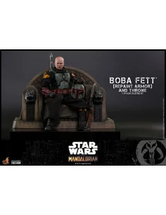 es::Star Wars The Mandalorian Figura 1/6 Boba Fett Repaint Armor and Throne Hot Toys 2