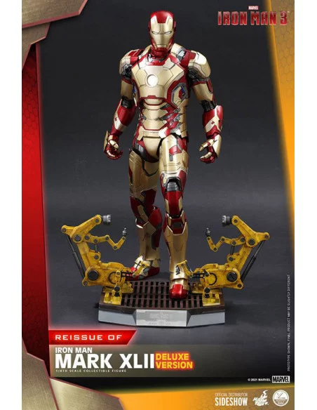 es::Iron Man 3 Figura 1/4 Iron Man Mark XLII Deluxe Ver. Hot Toys 49 cm