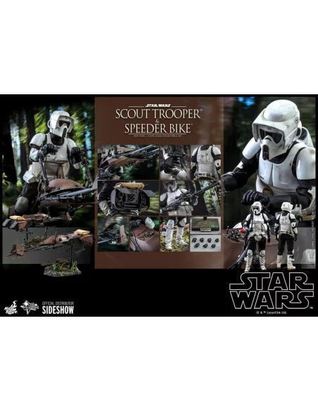 es::Star Wars Episode VI Figura 1/6 Scout Trooper & Speeder Bike Hot Toys 30 cm 