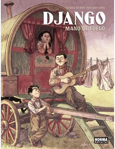 es::Django. Mano de fuego con lámina firmada por los autores