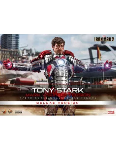 es::Iron Man 2 Figura Deluxe 1/6 Tony Stark Mark V Suit Up Version Hot Toys 31 cm 2