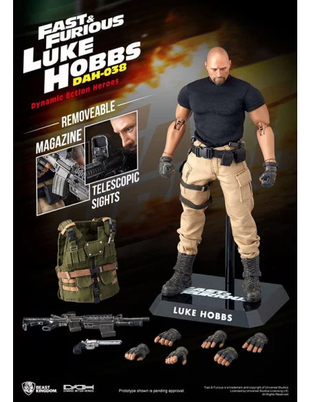 es::Fast & Furious Figura Dynamic 8ction Heroes 1/9 Luke Hobbs 21 cm