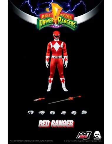 es::Mighty Morphin Power Rangers Figura FigZero 1/6 Red Ranger 30 cm