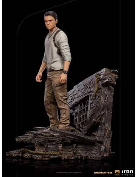 es::Uncharted Movie Estatua Deluxe Art Scale 1/10 Nathan Drake 22 cm 