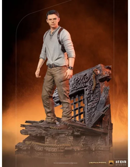 es::Uncharted Movie Estatua Deluxe Art Scale 1/10 Nathan Drake 22 cm 