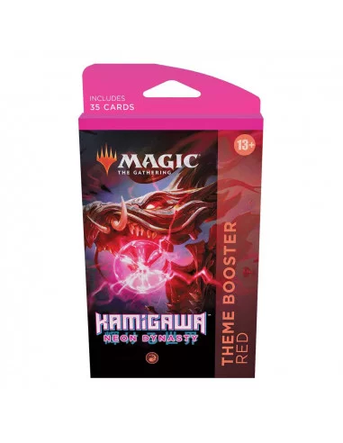 es::Magic the Gathering Kamigawa Neon Dynasty Rojo Theme Booster en inglés