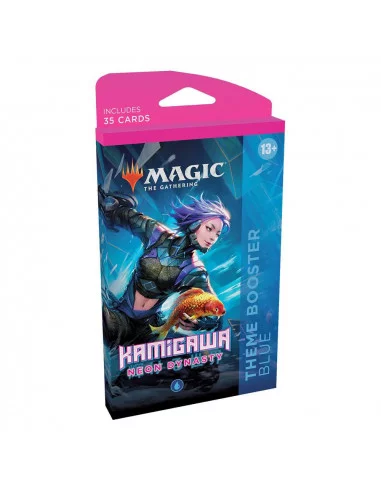 es::Magic the Gathering Kamigawa Neon Dynasty Azul Theme Booster en inglés