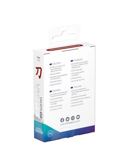 es::Ultimate Guard Katana Sleeves Tamaño Japonés Rojo (60)