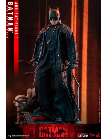 es::The Batman Figura Movie Masterpiece 1/6 Batman with Bat-Signal Hot Toys 31 cm