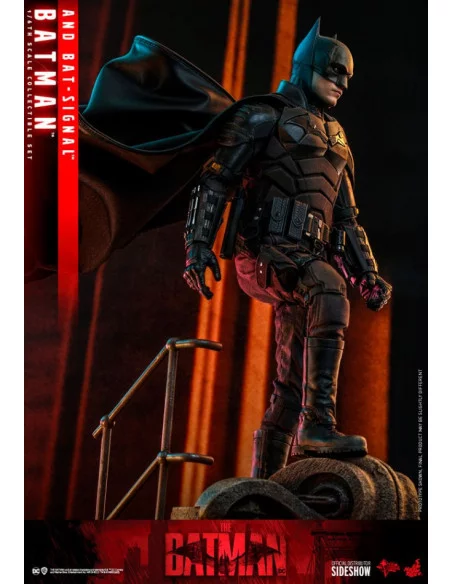 es::The Batman Figura Movie Masterpiece 1/6 Batman with Bat-Signal Hot Toys 31 cm