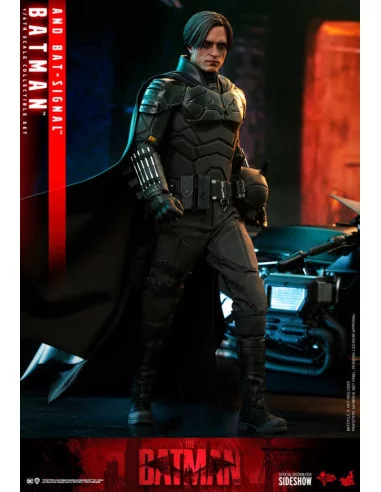 es::The Batman Figura Movie Masterpiece 1/6 Batman with Bat-Signal Hot Toys 31 cm