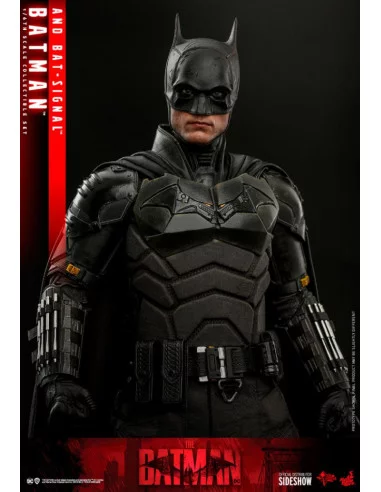 es::The Batman Figura Movie Masterpiece 1/6 Batman with Bat-Signal Hot Toys 31 cm