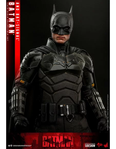 es::The Batman Figura Movie Masterpiece 1/6 Batman with Bat-Signal Hot Toys 31 cm