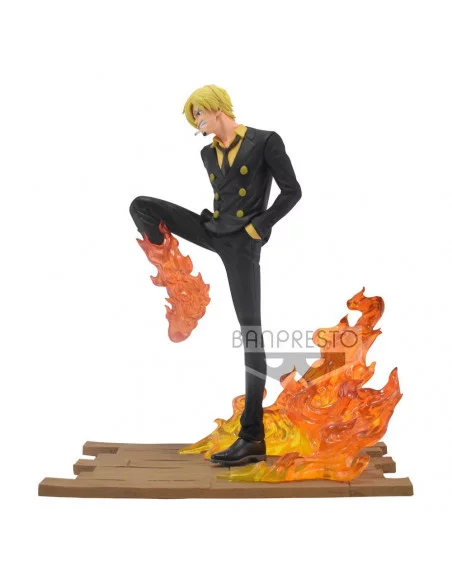 es::One Piece Estatua Log File Selection -Fight- Sanji 15 cm