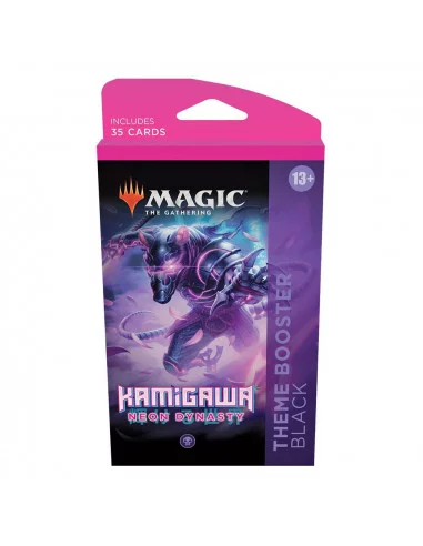 es::Magic the Gathering Kamigawa Neon Dynasty Negro Theme Booster en inglés