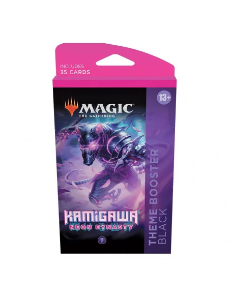 es::Magic the Gathering Kamigawa Neon Dynasty Negro Theme Booster en inglés