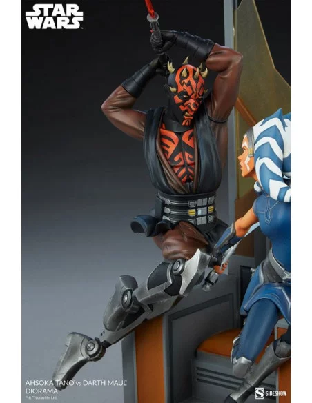 es::Star Wars: The Clone Wars Diorama Ahsoka Tano vs Darth Maul 51 cm