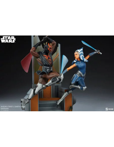 es::Star Wars: The Clone Wars Diorama Ahsoka Tano vs Darth Maul 51 cm