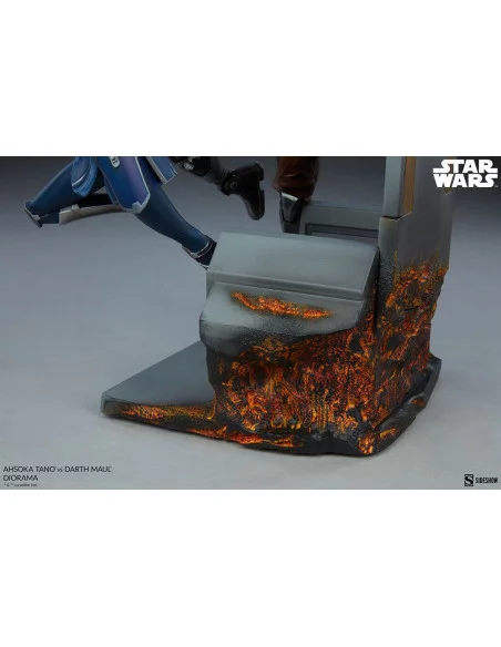 es::Star Wars: The Clone Wars Diorama Ahsoka Tano vs Darth Maul 51 cm