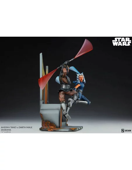 es::Star Wars: The Clone Wars Diorama Ahsoka Tano vs Darth Maul 51 cm