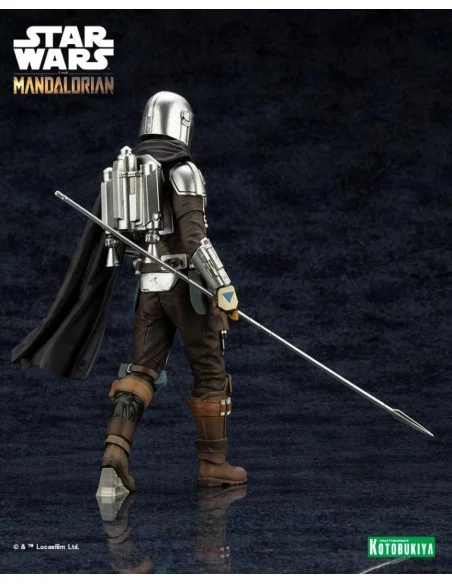 es::Star Wars The Mandalorian Estatua ARTFX 1/10 Mandalorian & Grogu with Beskar Staff 18 cm