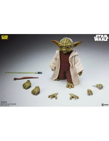 es::Star Wars The Clone Wars Figura 1/6 Yoda 14 cm