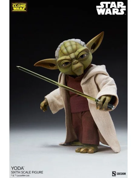 es::Star Wars The Clone Wars Figura 1/6 Yoda 14 cm