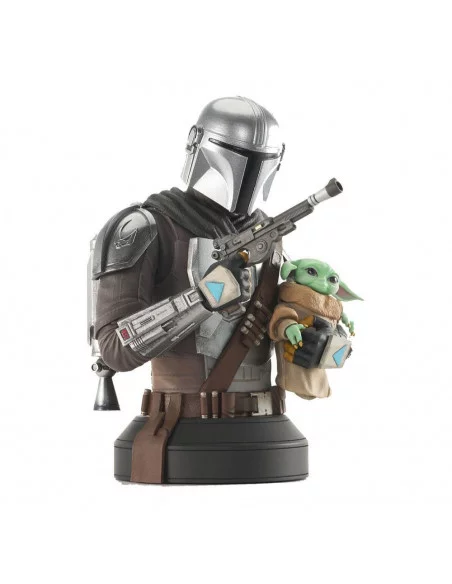 es::Star Wars The Mandalorian Busto 1/6 The Mandalorian with Grogu 15 cm