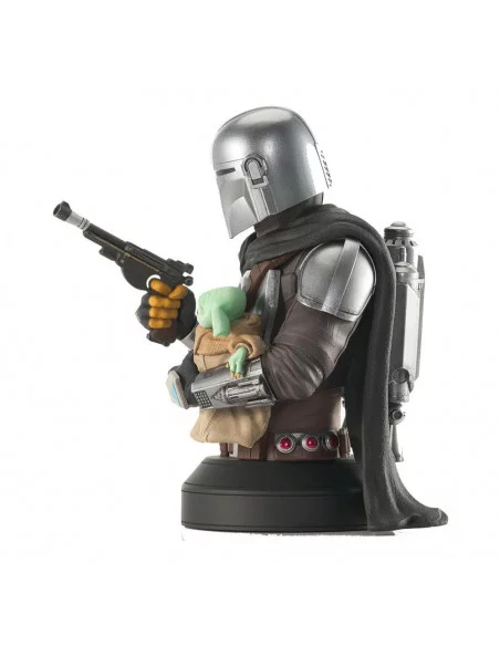 es::Star Wars The Mandalorian Busto 1/6 The Mandalorian with Grogu 15 cm