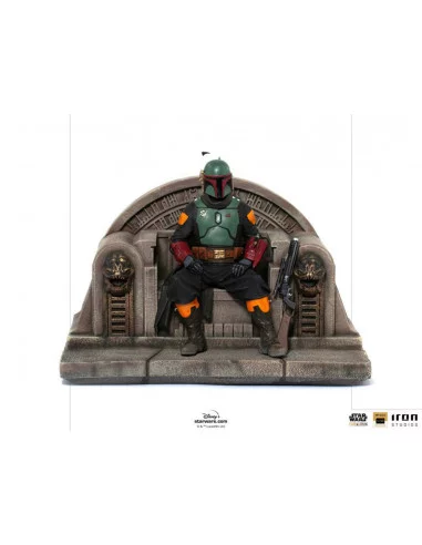 es::Star Wars The Mandalorian Estatua 1/10 Deluxe Art Scale Boba Fett on Throne 18 cm