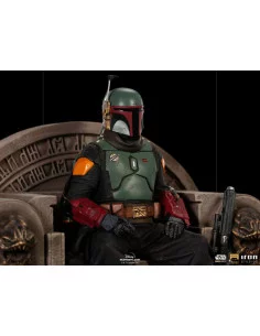 es::Star Wars The Mandalorian Estatua 1/10 Deluxe Art Scale Boba Fett on Throne 18 cm 2
